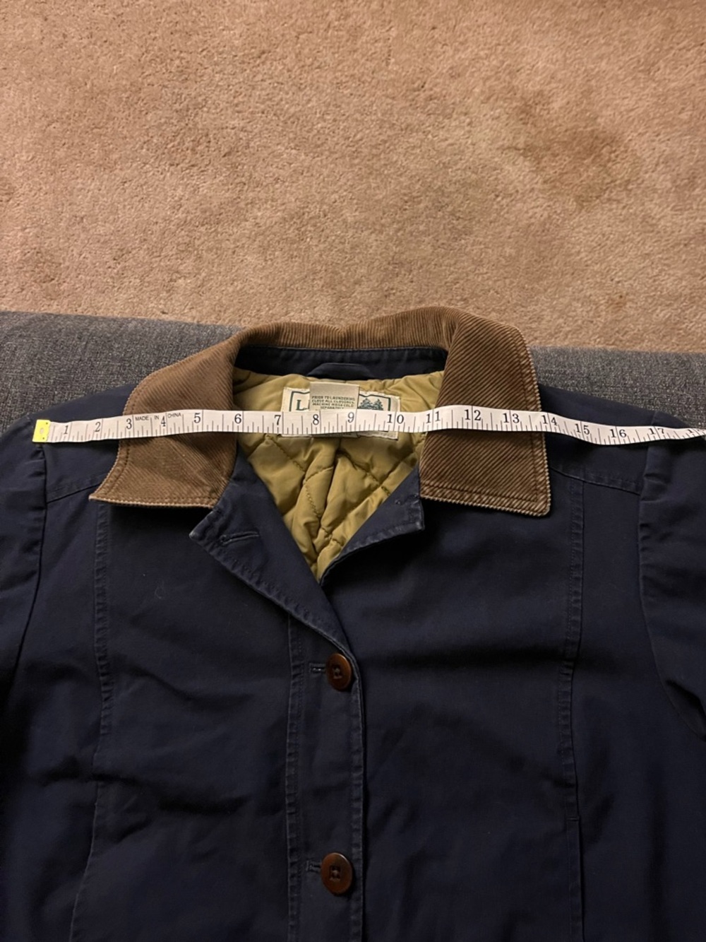 LL Bean Quilted Barn Coat - Picture 8 of 10